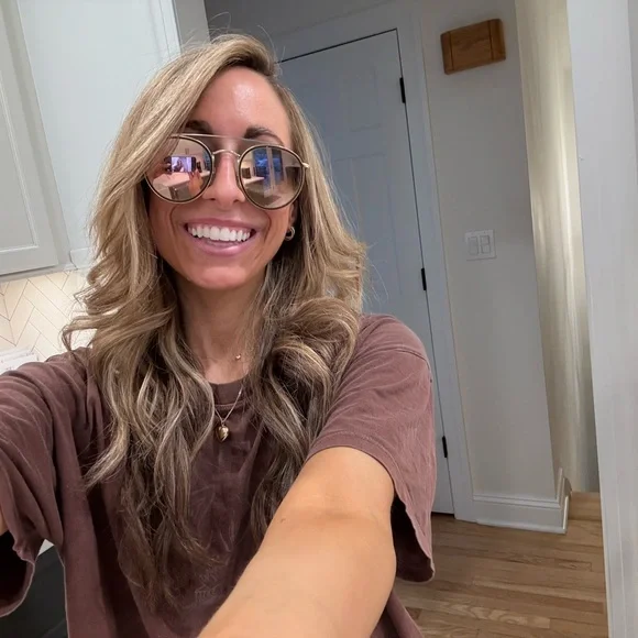 Ray-Ban 51mm Double Bridge- gold / pink mirror Round Sunglasses - Picture 4 of 5